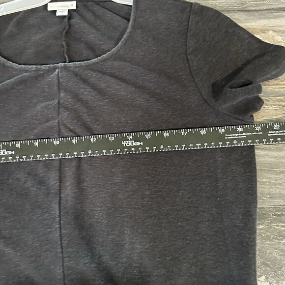 Pure Jill Womens Dress Medium Gray Linen Blend Minimalist Grunge Pockets Comfort - Picture 9 of 11